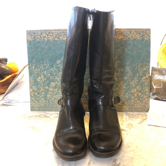 Eric Michael Shoes - Eric Michael Black Leather Riding Boots